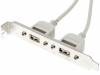 AK674 1M, Адаптер; на планке; гнездо USB A x2,2 штыревых разъема 5pin, BQ CABLE (TME brand)