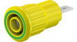 23.3160-20 Safety Socket 4mm Green / Yellow 24A 1kV Nickel-Plated