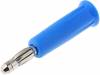 1010-I-BL, Вилка; "банан" 4мм; 24А; 60ВDC; синий; Диам.кабеля макс:6мм, Electro-PJP