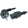 422U-I-3030-B-002500 Device cable PE contact 90deg-Plug C13-Socket 2.5 m