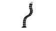 IB-MSA104-CM Adjustable Cable Organizer, Black, Suitable for Floor Mount