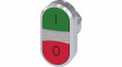 3SU1050-3AB42-0AK0 SIRIUS ACT Twin Push-Button front element Metal, glossy, red/green