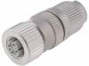 21032812405 Вилка; М12; PIN:4; "мама"; код D-Ethernet; на провод; IDC; прямой