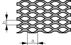 4001116376542, Steel expanded metal 500 x 250 x 2.2 mm, Alfer