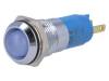 SWBU 14428, Индикат.лампа: LED; вогнутый; 230ВAC; Отв: O14,2мм; IP67; металл, SIGNAL-CONSTRUCT