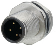 09 3431 77 04 Panel-mount plug, 713 series 4-pole M12