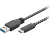 67890 Кабель; USB 3.0,USB 3.1; вилка USB A, вилка USB C; 1м; черный