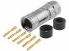 LJ23-06DFFC-SL7001 M23; вилка; PIN:6; "мама"; обжим; на провод; прямой; 28А; позолота