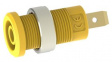 RND 350-00061 Banana Socket  diam.4mm Yellow 36A Faston Terminal, 4.8 x 0.8 mm