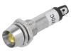 IND8-24Y-B, Индикат.лампа: LED; вогнутый; 24ВDC; Отв: O8,2мм; IP40; под пайку, Ninigi