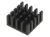 ICK BGA 33 X 33 X 10, Радиатор: штампованный; черный; L:33мм; W:33мм; H:10мм; алюминий, Fischer Elektronik