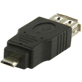 VLCP60901B, Adapter USB Micro-B 2.0 Plug - USB-A 2.0 Socket Black, Valueline
