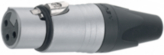 NC3FXX-HE, XLR cable socket, 3 Poles XX/HE Soldering Connection Nickel - Plated, Neutrik