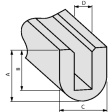 RA1-PVC-BK-75M Профиль с защитой торцов