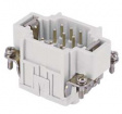 JDSM 09 male insert, 9 poles + PE