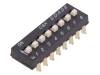 SDA08H1SBD Переключатель: DIP-SWITCH; Кол-во секций:8; OFF-ON; 0,025A/24ВDC