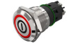 82-5152.2114.B001 Illuminated Pushbutton 1CO, IP65/IP67, LED, Red, Maintained Function