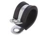 LKD11915 Хомуты; Oпетли: 19мм; W: 15мм; сталь; Материал корпуса: EPDM; W1