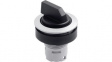 RRJSTA Selector Head, Round, Black / Silver, 28 mm, 40°, Momentary