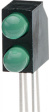 A593B/2SYG/S530-E2 PCB LED 5 mm round Green/Green standard