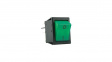 RND 210-00711 Rocker Switch, 2NO, ON-OFF, Black / Green