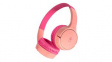AUD002BTPK Headphones, On-Ear, Bluetooth/Stereo Jack Plug 3.5 mm, Pink