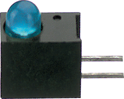 551-0807F, PCB LED 3 mm round Blue standard, Dialight