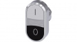 3SU1051-3AB61-0AK0 SIRIUS ACT Twin Push-Button front element Metal, glossy, white/black