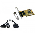 EX-43370 PCI Card2x RS232 1x ECP DB25F (cable)