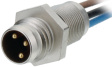 09 3463 00 06 Panel-mount plug, 768 series 6-pole M8