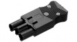 AC 166 GBUF/ 315 WHITE Socket with strain relief 9.75 mm Poles 3 AC 166 G