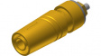 SAB 2640 LK Au yellow Laboratory socket diam. 4 mm Yellow CAT III 40 mm
