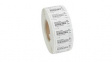 SAMPLE28598R Label Roll, Polyester, 60 x 25mm, 100pcs, White