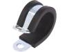 LKD11912 Хомуты; Oпетли: 19мм; W: 19мм; сталь; Материал корпуса: EPDM; W1