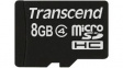 TS8GUSDC4 Memory Card, microSDHC, 8GB
