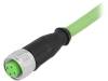 21349300477020 Вилка; M12; PIN: 4; "мама"; код D-Ethernet; 2м; изоляция: TPU; прямой