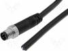 LTW8-04AMMM-SL7A01, Разъем: М8; 1м; "папа"; PIN:4; прямой; с амортизатором, с проводами, Amphenol