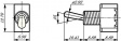 1A21-NF1PCAE Miniature Toggle Switch, On-On, Soldering Pins, Straight