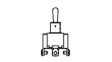 11TS15-6 Toggle Switch, SPST, Momentary, Screw Te