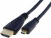 CG588-015-PB, Кабель; HDMI 1.4; вилка micro HDMI, вилка HDMI; 1,5м; черный, VCOM