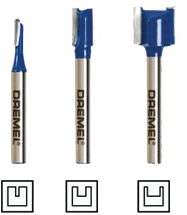 Dremel TR673, Routing Bit Set, 4.8 mm, 12.7, 6.3, 3.2 mm, Dremel