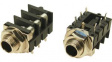 FCR11650EW Гнездо; Jack 6,35мм; "мама"; с тройным выключателем; угловой 90°