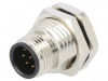 216A-08MSF Гнездо; M12; PIN: 8; "папа"; код A-DeviceNet / CANopen; THT; IPX7