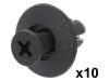 60001, Заклепка; 10шт; Chevrolet,Chrysler,Daewoo,Hyundai,Kia,Mazda,GM, ROMIX