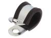 LKD12225 Хомуты; Oпетли: 22мм; W: 25мм; сталь; Материал корпуса: EPDM; W1