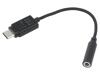 UA0364 Адаптер; Jack 3,5мм гнездо,вилка USB C; 0,14м; Цвет: черный