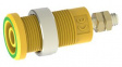 RND 350-00068 Banana Socket  diam.4mm Green / Yellow 25A M4 Screw