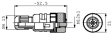 RKC 8/9 Соединитель, может быть предварительно собран M12 Число полюсов 8