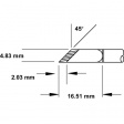 SMTC-1161 Rework Cartridge Knife / 45° / Bevelled / Tinned area lenght