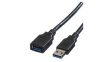 11.02.8977 Cable USB-A Plug - USB-A Socket 800mm USB 3.0 Black